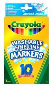 Flamastry Crayola zmywalne 10 sztuk.