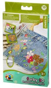 Farby 3D brokatowe do tkanin 10 kolorów