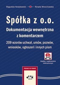Spółka z o.o. Dokumentacja wewnętrzna z komentarzem