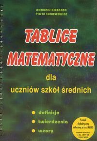 Tablice matematyczne dla uczniów szkół średnich