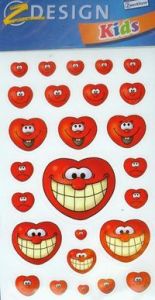 Naklejki Z Design Kids Uśmiechnięte serduszka