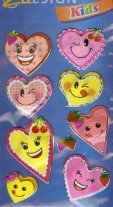 Naklejki 3D Z Design Kids Serduszka