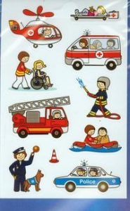 Naklejki papierowe Z Design Strażak policjant