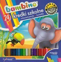Kredki szkolne Bambino drewniane trójkątne 24 kolory