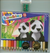 Kredki Bambino drewniane 18 kolorów z temperówką