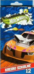 Kredki szkolne drewniane trójkątne 12 kolorów Hot Wheels