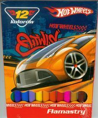 Flamastry Hot Wheels 12 kolorów