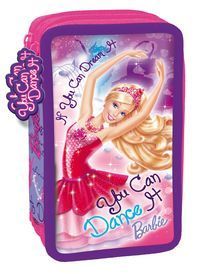 Piórnik szkolny podwójny Barbie z wyposażeniem