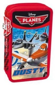 Piórnik podwójny Planes z wyposażeniem