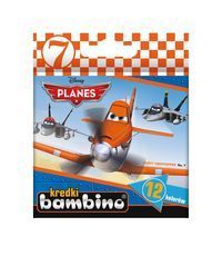 Kredki Bambino świecowe 12 kolorów Planes