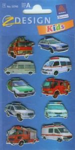 Naklejki 3D Z Design Kids Karetki i wozy strażackie