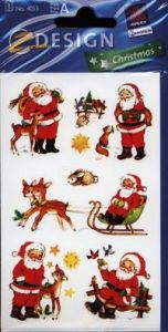 Naklejki bożonarodzeniowe Z Design Christmas Mikołaje