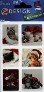 Naklejki świąteczne Z Design Christmas Kot Mikołaj