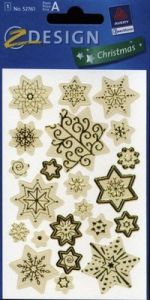 Naklejki świąteczne Z Design Christmas Płatki złote