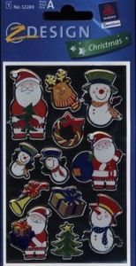 Naklejki świąteczne metaliczne Z Design Christmas Bałwanki