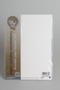Papier wizytówkowy A4 20 arkuszy 240g/m2 - Białe płótno