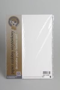Papier wizytówkowy A4 20 arkuszy 240g/m2 - Biały gładki