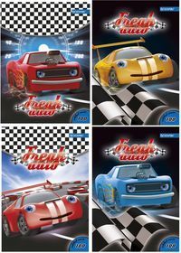 Wkłady do segregatora A6 Auta 8 kartek z kolorowankami i naklejkami