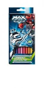 Kredki szkolne 12 kolorów Max Steel