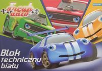 Blok techniczny A4 10 kartek biały z szablonem