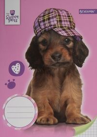 Zeszyt A5 Sweet pets w kratkę 16 kartek Pies