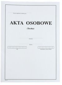 Teczka na akta osobowe A4 biała