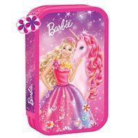Piórnik podwójny Barbie z wyposażeniem