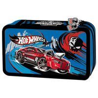Piórnik podwójny Hot Wheels z wyposażeniem