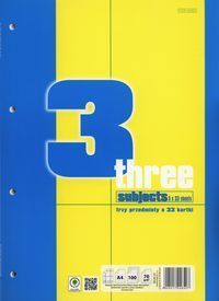 Kołozeszyt A4 Top-2000 w kratkę 100 kartek Trzy przedmioty