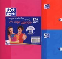 Zeszyt A5 Oxford w kratkę 60 kartek 2+1 gratis mix