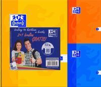 Brulion A5 Oxford w kratkę 96 kartek Esse 2+1 gratis mix